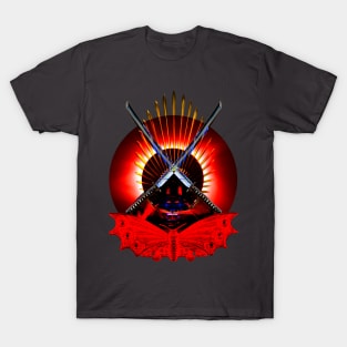 Rising Samurai Eclipse Dark Japanese Red Moth Tee T-Shirt